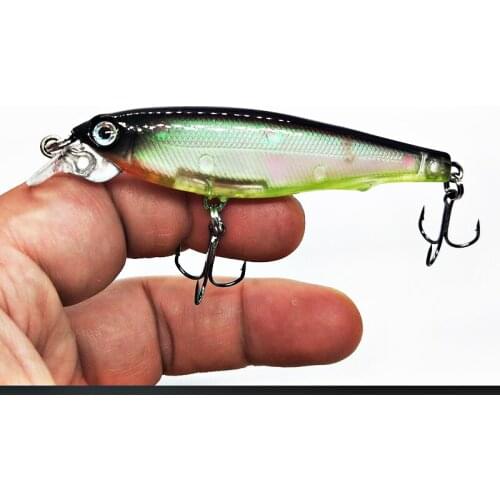 1pcs Laser Minnow Fishing Lures 8cm 7.5g 3D Eyes Crankbait Wobblers Hard Aritificial Plastic Baits Peche Fishing Tackle