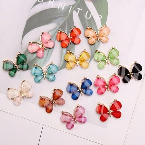 10PCs Crystal Butterfly Alloy Nail Art Decorations Aurora 3D Butterflies Rhinestones Jewelry DIY Manicure Accessories New Hot