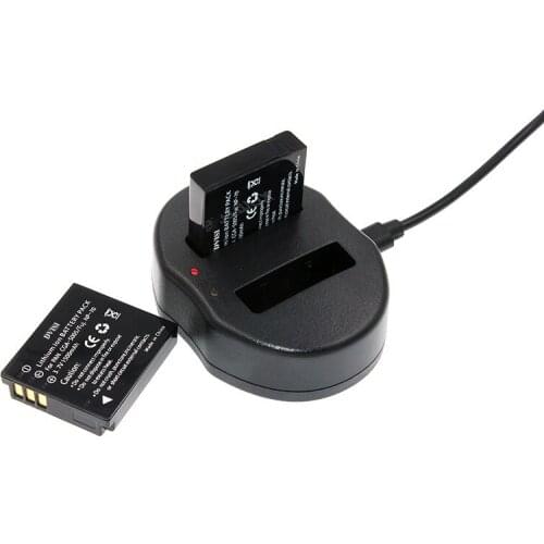 2pcs CGA-S005 CGA S005 3.7V 1.2Ah Battery with USB Dual Charger for PANASONIC DMW-BCC12 DMC-FX8 FX9 FX10 FX12 FX50 FX150 LX1 LX2