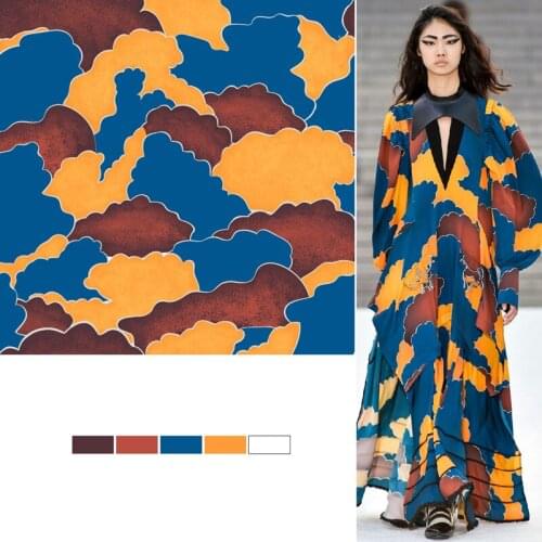 2021 European brand high customization star with the same spring and summer fresh new design fashion skirt fabric factory shop