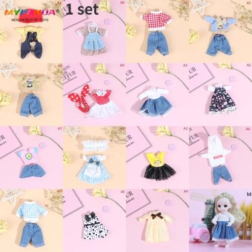 2021 Doll Dress Fashion Casual Wear Handmade Girl Clothes For Doll Accessories DIY Toys Baby Doll