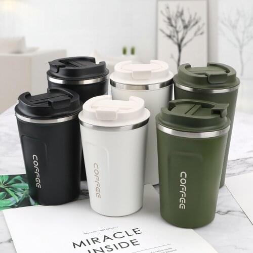 380/510ML Coffee Mug for Tea Water Coffee Leak_Proof Travel Thermo Cup Double Stainless Steel Thermo Cafe Car Thermos Mug