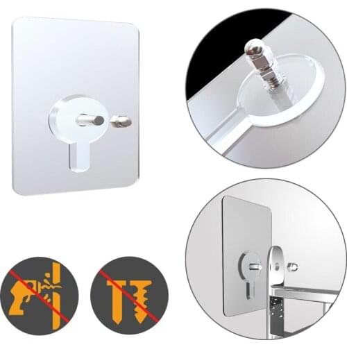 4pcs Punch-free Screw Sticker Invisible Traceless Wall Picture Hook Drill-free Storage Organizer Hanging Hooks