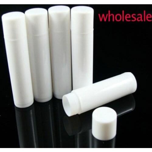 Free shipping 50 pcs/lot Plastic whitelipstick tube 5ml lip balm tube, empty white lipstick tubefor cosmetic packing HZ02