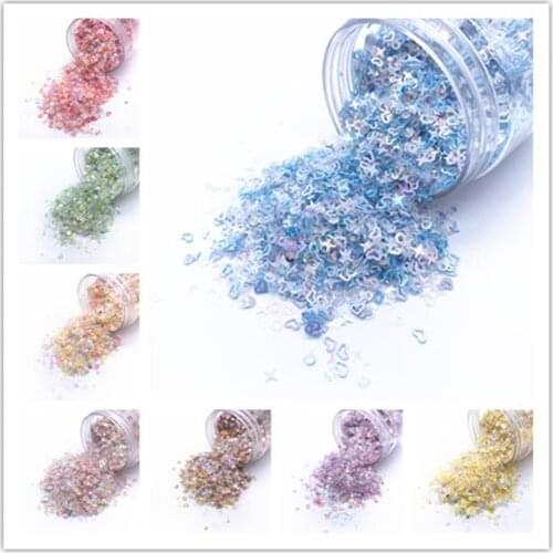 15g About 5000Pcs/Pack Multi Mix 4mm Sequins Colorful Heart Round Loose sequin Sewing Wedding Craft