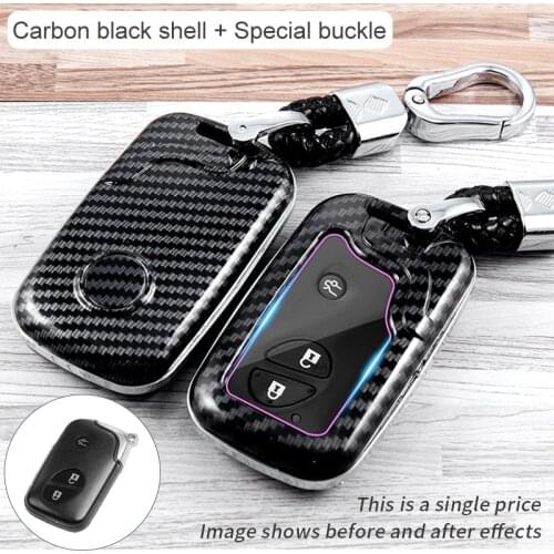ABS Carbon Fiber Car Remote Key Case Cover For Lexus GX400 460 ES250 ES300 IS250 RX270 LX570 Auto Key Holder Shell Accessories