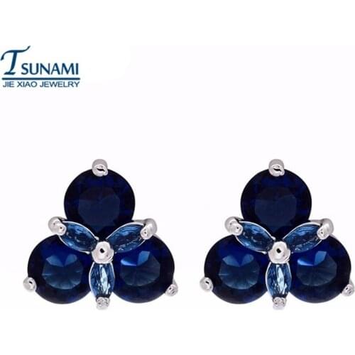 Korean fashion temperament zircon earrings women/girls elegant wedding party sweet and romantic jewelry gifts ER-002