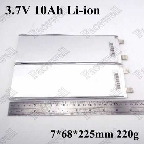 4p 766225 lithium battery 3.7v 10Ah can DIY for 12v 24v 36v 48v battery pack for lithium battery tester akumulator 12v 10Ah cell