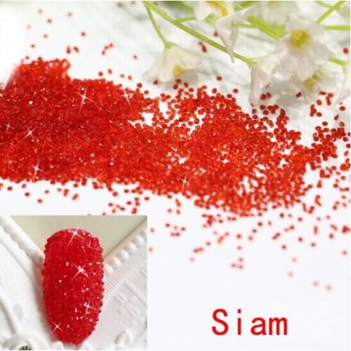Non Hotfix Crystal Strass Rhinestones 1.2mm Siam 1440pcs Nail Art Crystals Red Color DIY 3D Gems decoration
