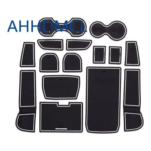 AHHDMCL Non-Slip Car Door Gate Slot Mats Cup Armrest Storage Pad For Acura RDX 2013 2014 2015 2016