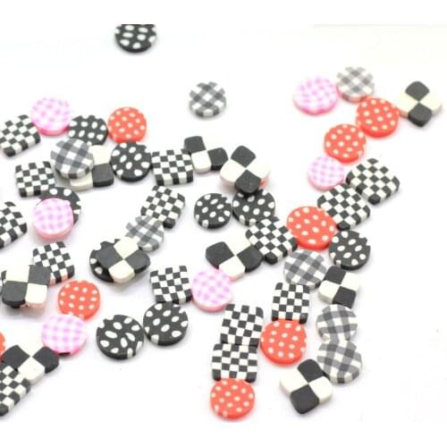 Polymer Assorted Designs Dot Round Square Polymer Clay Slices Sprinkles 6*8MM Colorful Polymer Clay Sprinkles