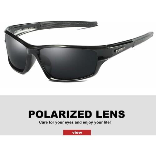 DUBERY Polarized Sports Sunglasses for Men Fishing Cycling Baseball Running and Driving Sun Glasses UV400 Protection Goggles CE
