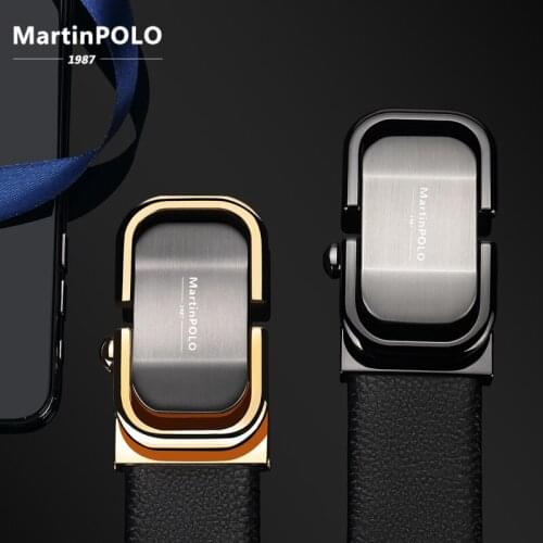 MartinPOLO Luxury Mens Genuine Leather Belt Automatic Buckle Belt Cowhide Strap for Men Designer Belts Men High Quality MP0302P
