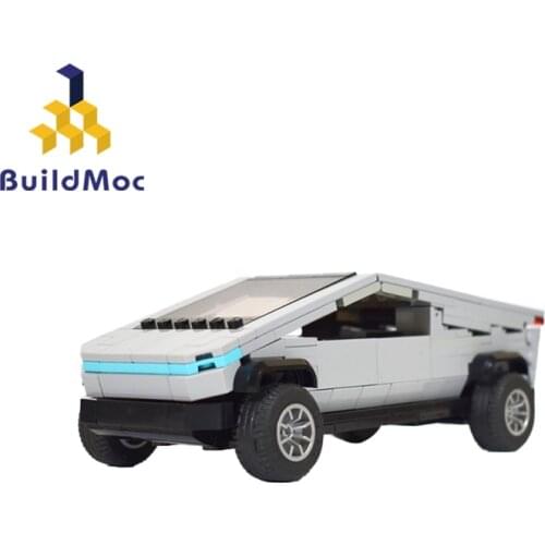 Buildmoc Technical Car Truck Speed CYBERTRUCK Building Blocks City Supercar Vehicles Collectible Model Bricks Kids Toys Boy Gift