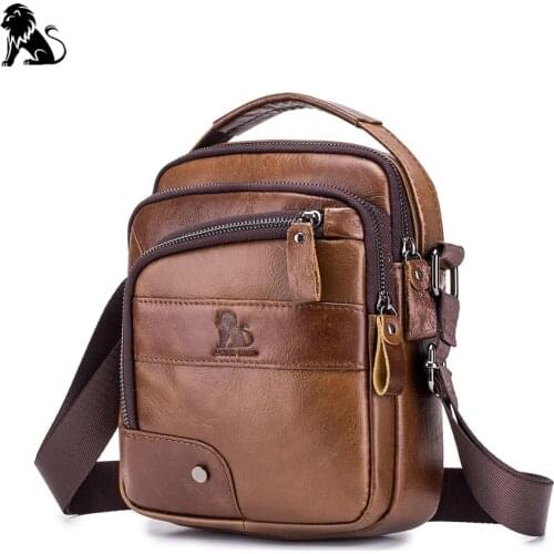 Luxury Brand Genuine leather Men Messenger Bags Large Capacity Crossbody Bags Designer Mens Shoulder Bags Male Handbag