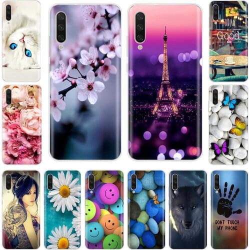 TPU Back Cover For Xiaomi MI A3 Soft Silicone Cute Cat Phone Cases For Xiomi MI A3 Case coque etui bumper 360 protective