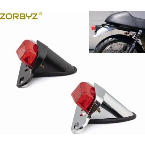 ZORBYZ Retro Motorcycle LED Tail Brake Light Lucas Style Taillight Brake Lamp E-Mark For Honda Triumph Cafe Racer Chopper