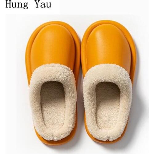 Women Men Slippers Flips Flops Winter Warm Shoes Solid Fashion Platform Home Slides Non-slip Couple Flats Indoor Comfortable