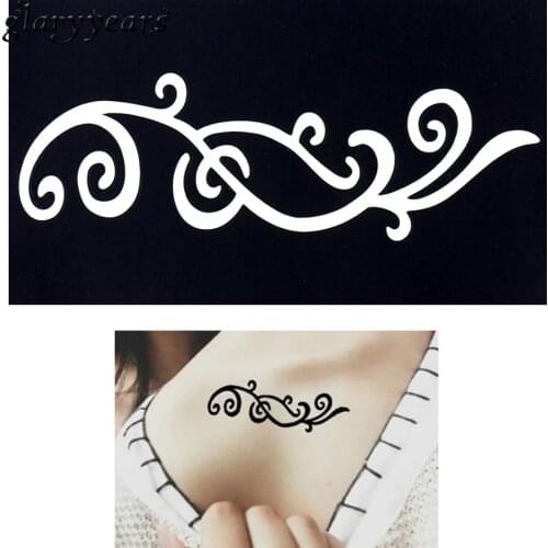 1pc Small Henna Indian Tattoo Stencil Drawing for Airbrush Painting Women Flower Lace Clavicle Waist Body Art Tattoo Sticker G52