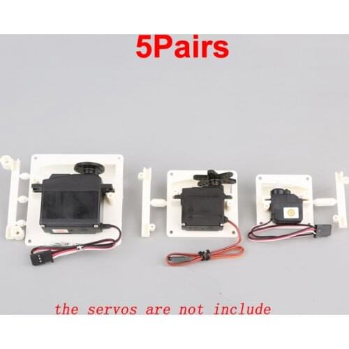 5pair Aileron Mini Servo Cover Plate Steering Gear Protector Fixed Mount Holder for 6g/8g/9g/17g/36g/55g RC Servo Boat Model DIY