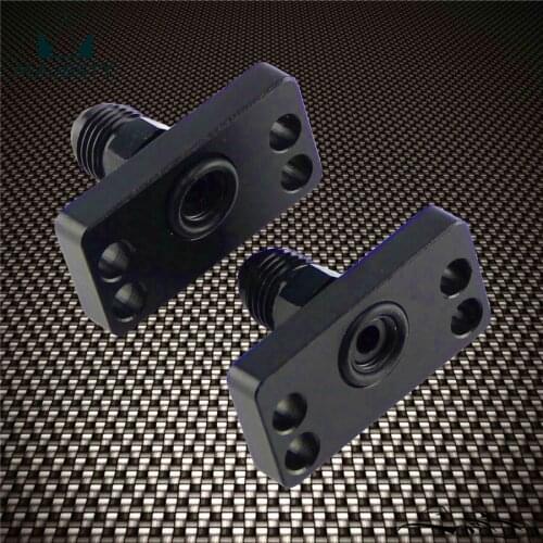 2PCS NEW FUEL RAIL ADAPTER With AN6 Tail For DC2 D15 D16 B16A B18C Black
