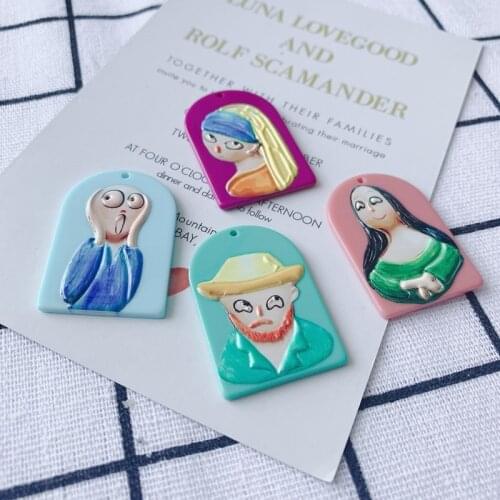 DIY jewelry accessories wholesale resin acker patch cartoon character small pendant earring earrings material accessories