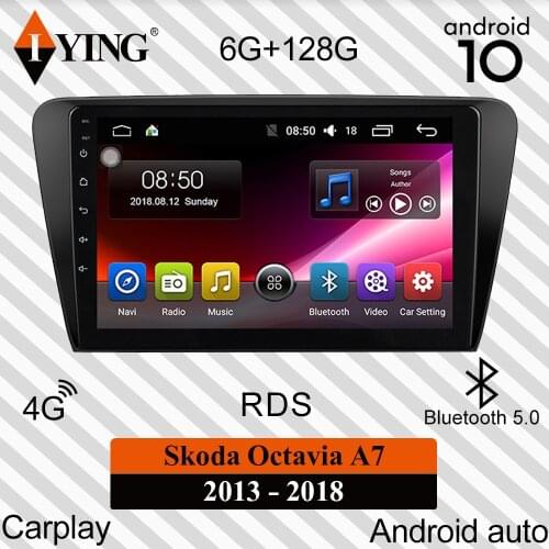 IYING Car Radio For Skoda Octavia A7 2013-2018 Android Auto Multimedia Video Player DSP GPS Android 10 No 2din QLED Screen