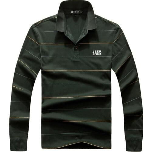 Brand Polo Shirt Men Korean Clothes Striped Casual Fashion Long Sleeves Cotton Polos Men Turn Down Collar Polos Para Hombre