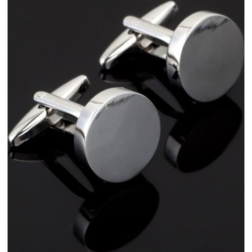 Fashion mens shirts Cufflinks silvery cylindrical design high-quality Cufflinks wholesale and retail hot sale