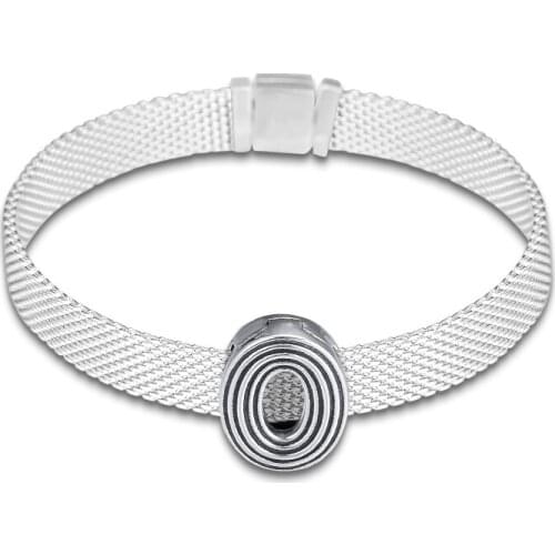 Fits for Pandora Charms Bracelets Letter O Clip Beads 100% 925 Sterling Silver Jewelry Free Shipping