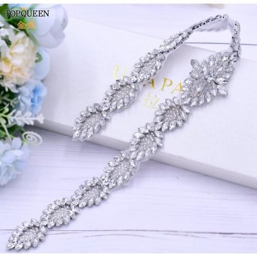 TOPQUEEN S41 Bride Wedding Belt Ladies Dress Party Jewelry Belt Western Crystal Belt Diamond Belt Bridesmaid Belt Fancy Belt
