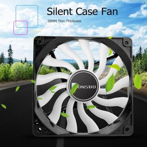 JONSBO 12020 PC Case Fan 120mm Silent Desktop Computer Chassis Fan CPU Cooler Cooling Fan 4Pin 3Pin