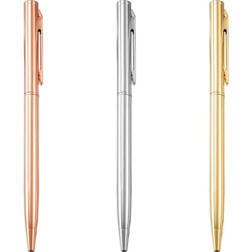 1pcs Fashion Office Signing Pens Practical Business Gift Writing Pens Ballpoint Pen Creative School Supplies Metal Pens