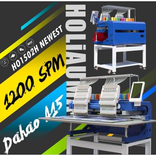 10 Years Service ! High speed serve motor 2 head 15 needle t-shirt computerized embroidery machine like Brother SWF Embroidery