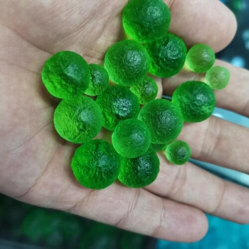 10pcs GREEN GEM MOLDAVITE Meteorite Impact Glass Czech