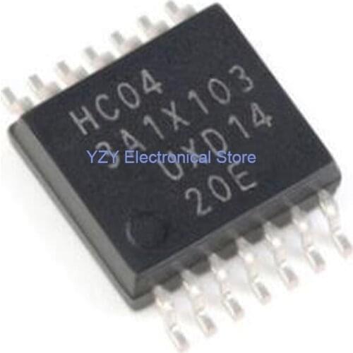 100PCS/LOT 74HC04PW HC04 TSSOP-14 SN74HC04PW SN74HC04PWR SMD New Original In stock IC