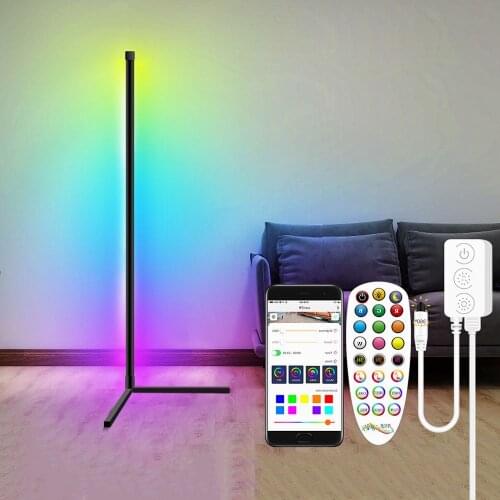 156cm Modern LED Floor Lamp RGB Floor Light Colorful Bedroom Dining Room Atmosphere Lighting Home Indoor Decor Standing Lamp