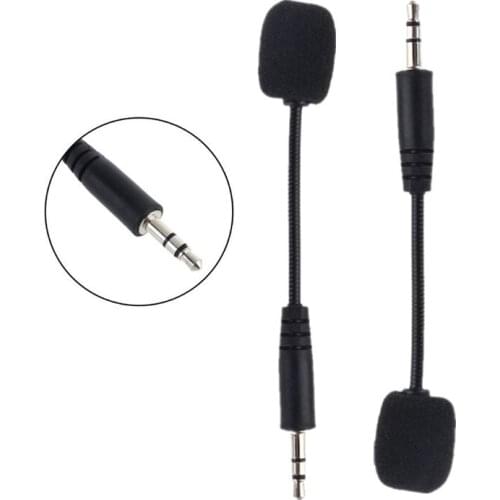 2PCs Universal Headset 3.5mm Microphone Bendable Gaming Mic For Smart Phone PC Recording Audio Laptop Lound Speaker