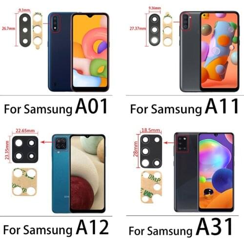 20Pcs Rear Back Camera Glass Lens For Samsung Galaxy A30S A50S A51 A31 A71 M31S S20 Pro Plus fe Camera Glass With Glue Adhesive