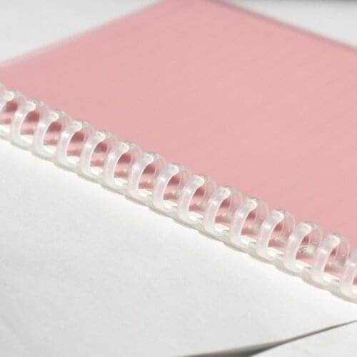 5pcs 30 Hole Loose-leaf Plastic Binding Ring Spring Spiral Rings Office Supplies