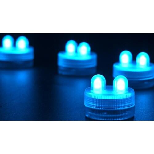 FREE SHIPPING FACTORY SUPPLIRE SUPER Bright GREEN Dual LED Submersible Floralyte For Party Wedding Tea Light