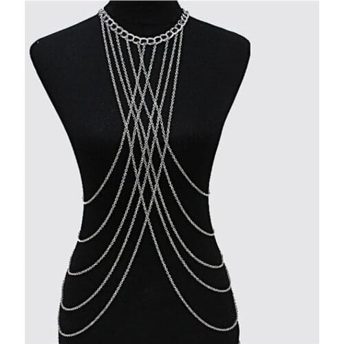 Shoulder Bikini Harness Belt Chain Sexy Summer Beach Tassel Body Waist Chain Fringe Cross Tie Waistband Necklace for Women Gift