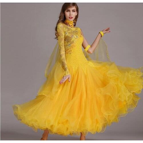 8 colors Sequins Ballroom dance dresses Waltz Foxtrot dress Competition Standard dance dress Women