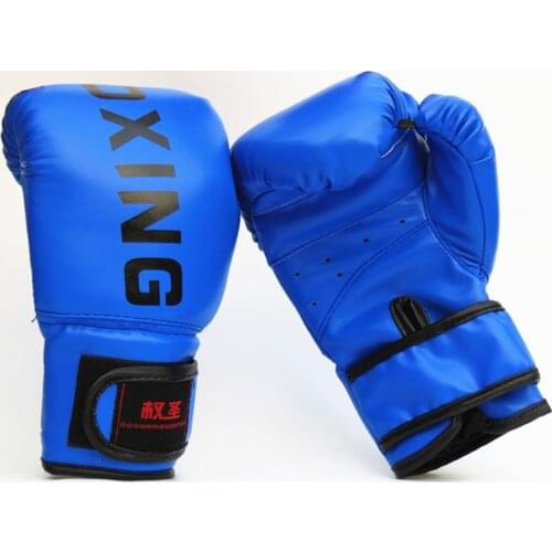Women/Men Boxing Gloves Adults Children Leather MMA Muay Thai Sanda Taekwondo Boxing Equipments 10 6OZ HIGH Quality mma