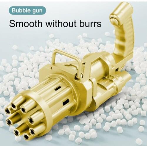 Kids Gatling Bubble Gun Toys Summer Automatic Soap Water Bubble Machine 2-in-1 Electric Bubble Machine Kids Bath Toys Bubble Gun