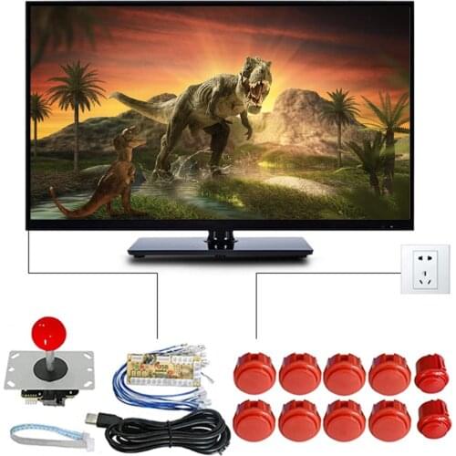 DIY Arcade Joystick Handle Kit Arcade Game Button And Joystick Controller Set For Arcade Stick PC Games Mame