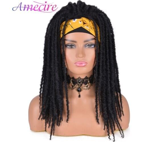 Long Synthetic Dreadlock Wig Twist Headband Wigs for Black Women Heat Resistant Replacement Headband Wig
