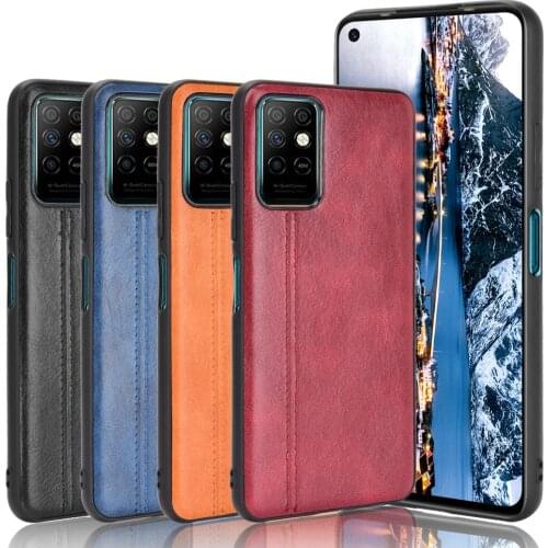 For Infinix Note 8i Case Luxury Calfskin PU Leather lines Back Cover Case For Infinix Note 8i Note8i X683 Protective Phone Case