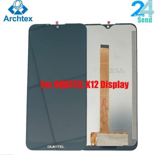 For Original OUKITEL K12 Waterdrop LCD Display+Touch Screen Digitizer Assembly LCD+Touch Digitizer 6.3" 2310x1080P Android 9.0