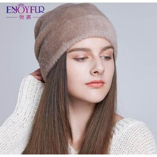 ENJOYFUR Women's Knitted Hats